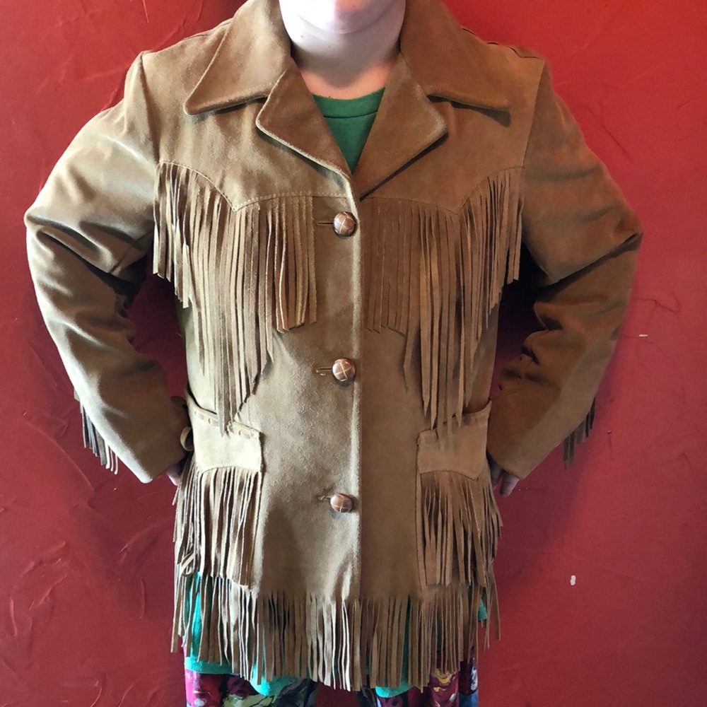 Vintage Fringe Leather Jacket